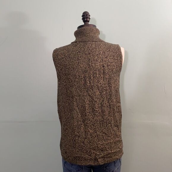 Vintage Speckled Brown Turtleneck Sweater Tank - Picture 3 of 4